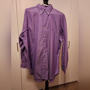 Preowned Ralph Lauren Yarmouth button down‎ lavender dress shirt size 17